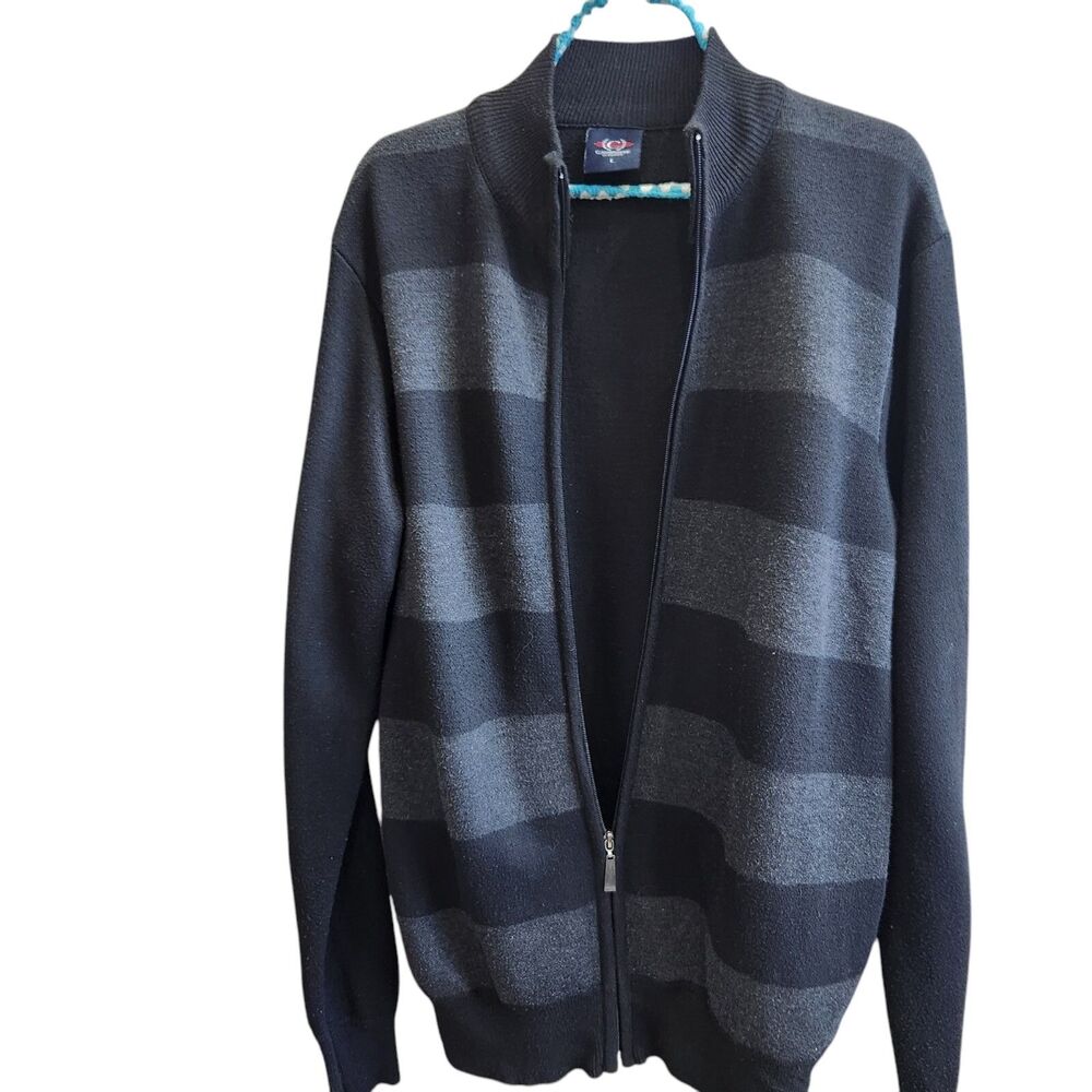 Cambridge Classics L Full Zip Sweater Jacket-Mock Neck-Dark Academia-Grandpacore